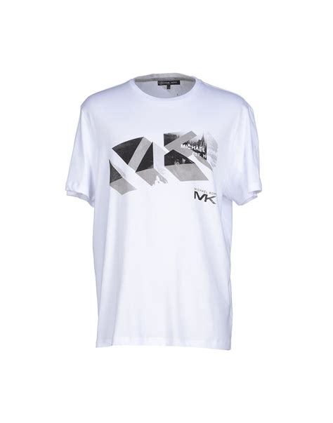 michael kors white cotton mens t shirt